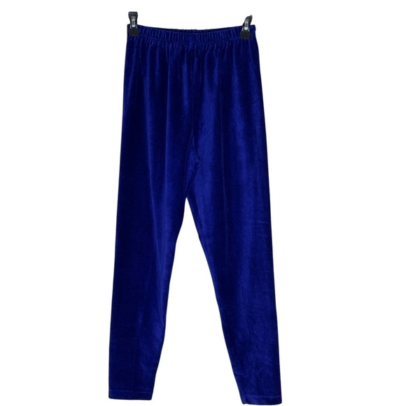 Jones New York Sport Pants - Jones New York Sport Velvet Pants Women Large Blue Elastic Waist Slim Velour L